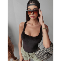 BODY PRĄŻKOWANE BOKSERKA POPPY BLACK