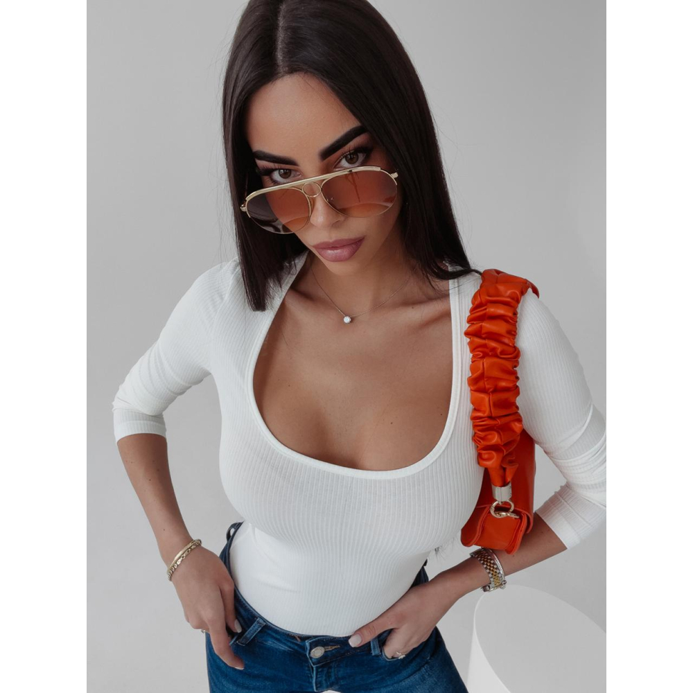 BODY PRĄŻKOWANE DORA ECRU