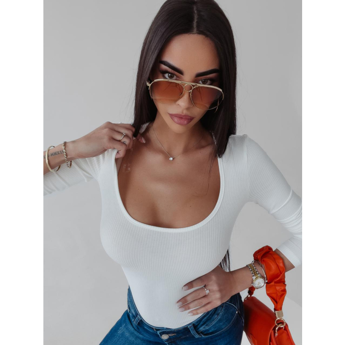 BODY PRĄŻKOWANE DORA ECRU