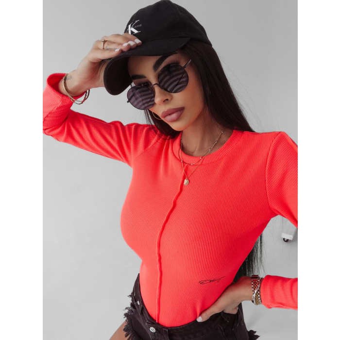 BODY PRĄŻKOWANE JASMINE NEON PINK