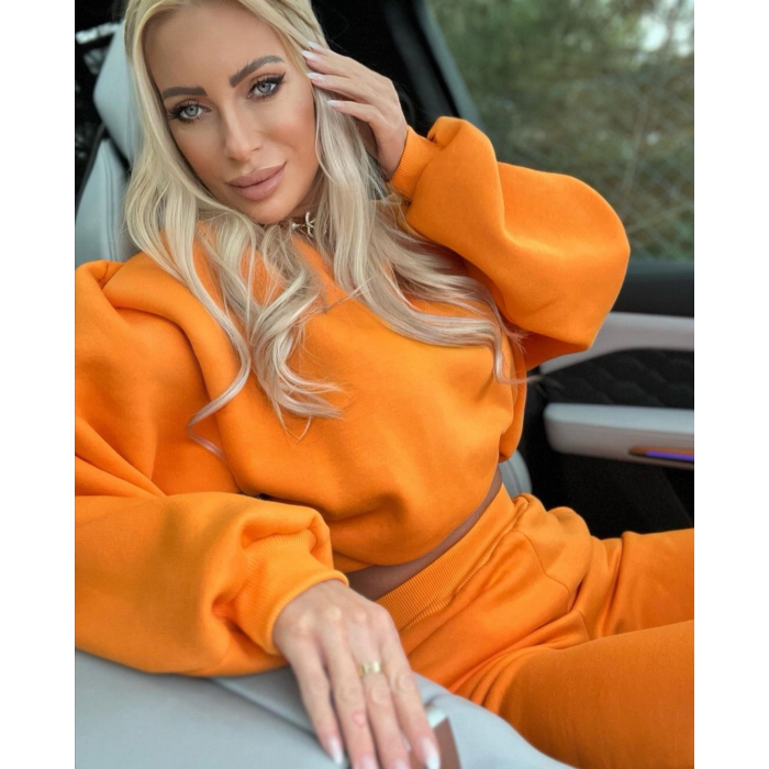 KOMPLET DRES BAWEŁNIANY CAREN MANGO ORANGE