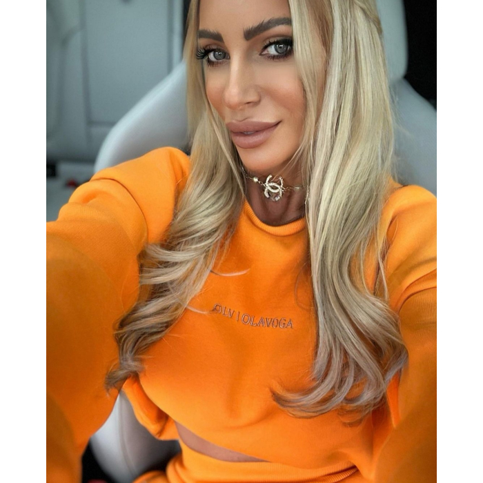 KOMPLET DRES BAWEŁNIANY CAREN MANGO ORANGE