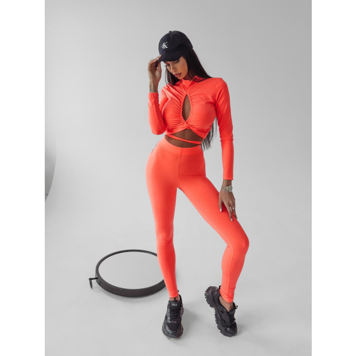 KOMPLET DRES LIDIA NEON ORANGE