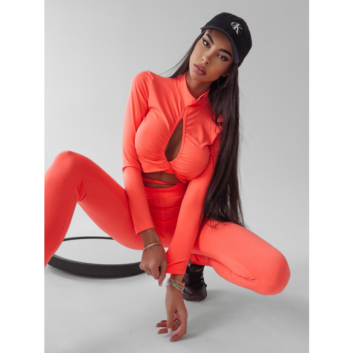 KOMPLET DRES LIDIA NEON ORANGE