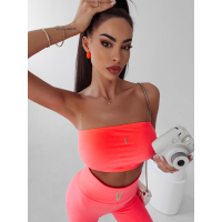 KOMPLET DRES WELUROWY FATIRA NEON ORANGE