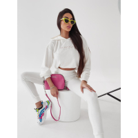 KOMPLET DRES WELUROWY PENELOPE ECRU