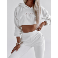 KOMPLET DRES WELUROWY PENELOPE ECRU