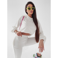 KOMPLET DRES WELUROWY PENELOPE ECRU
