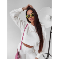 KOMPLET DRES WELUROWY PENELOPE ECRU