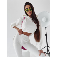 KOMPLET DRES WELUROWY PENELOPE ECRU
