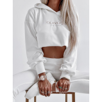 KOMPLET DRES WELUROWY PENELOPE ECRU
