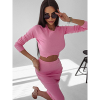 KOMPLET PRĄŻKOWANY LORICE PINK