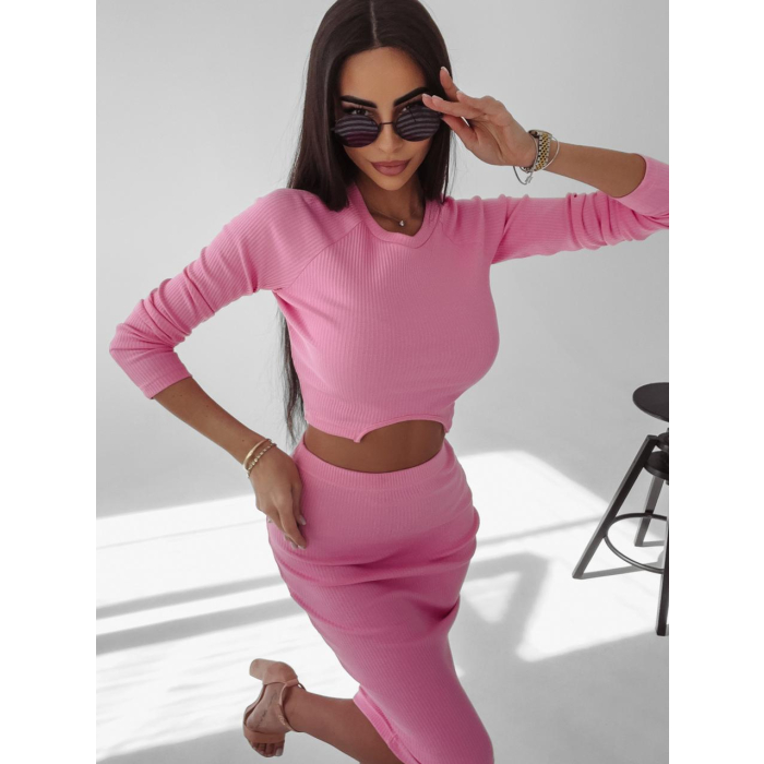 KOMPLET PRĄŻKOWANY LORICE PINK