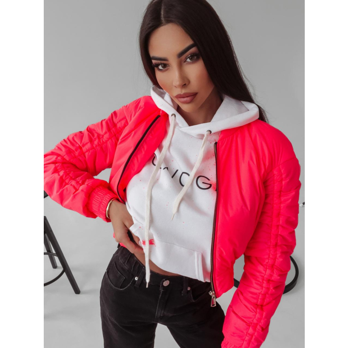 KURTKA BOMBERKA EMILY NEON PINK
