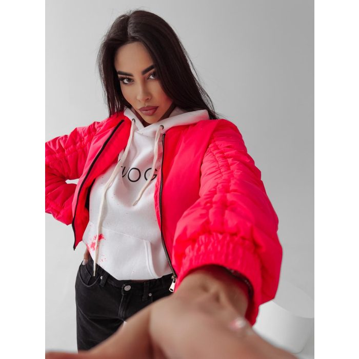 KURTKA BOMBERKA EMILY NEON PINK