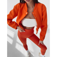 KURTKA BOMBERKA WEŁNIANA CALIFORNIA ORANGE