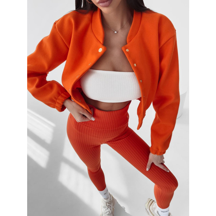 KURTKA BOMBERKA WEŁNIANA CALIFORNIA ORANGE