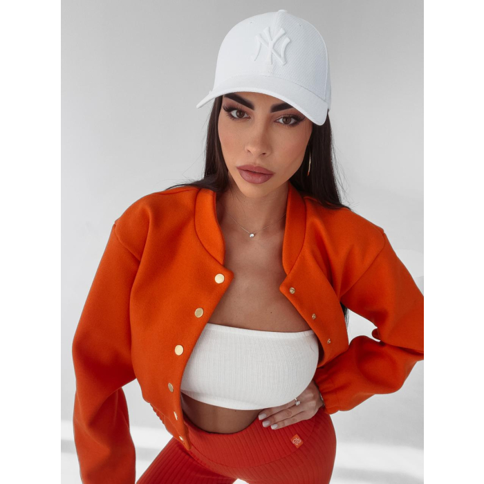 KURTKA BOMBERKA WEŁNIANA CALIFORNIA ORANGE