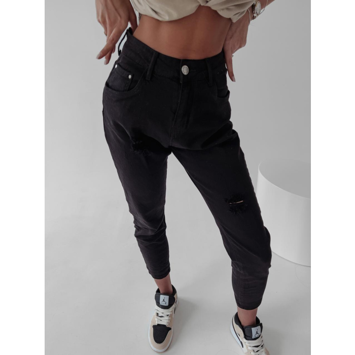 SPODNIE JEANSOWE FIT MOM RUBIS BLACK