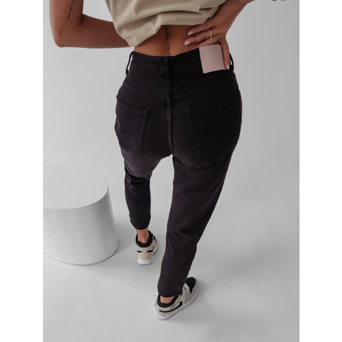 SPODNIE JEANSOWE FIT MOM RUBIS BLACK