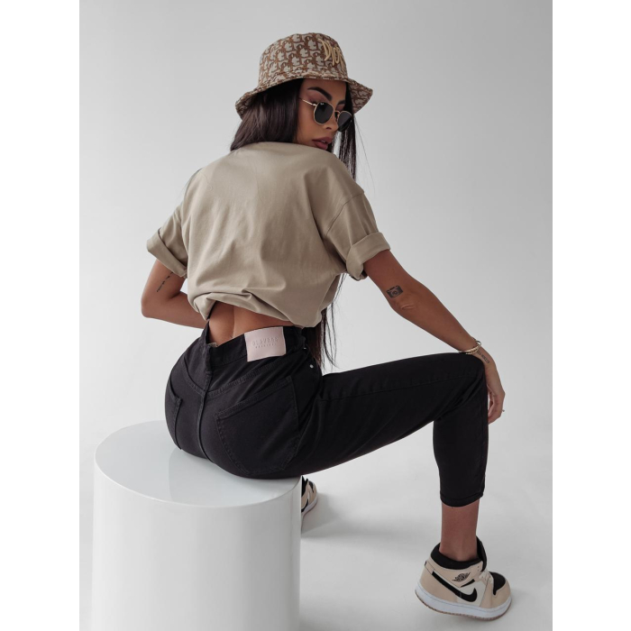 SPODNIE JEANSOWE FIT MOM RUBIS BLACK