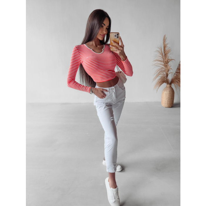 SPODNIE JEANSOWE MOM FIT CAMI WHITE