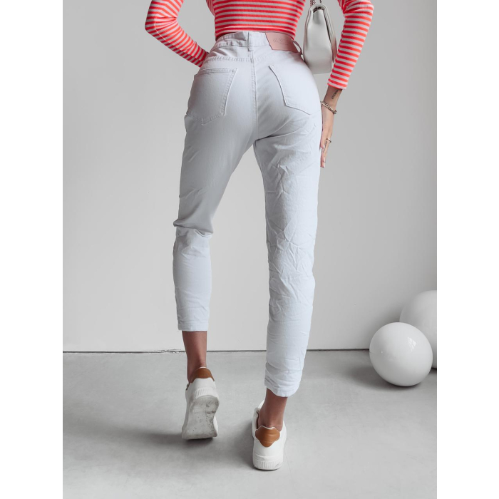 SPODNIE JEANSOWE MOM FIT CAMI WHITE
