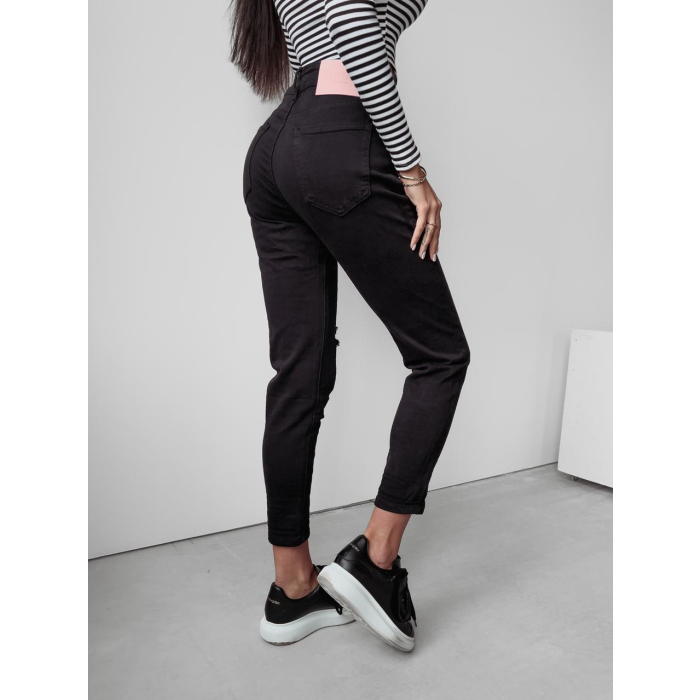 SPODNIE JEANSOWE MOM FIT CAMI BLACK