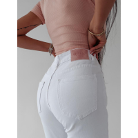 SPODNIE JEANSOWE MOM FIT LOARA 254 WHITE