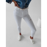 SPODNIE JEANSOWE SLIM BARIA WHITE