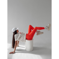SPODNIE LEGGINSY HOSTE NEON ORANGE