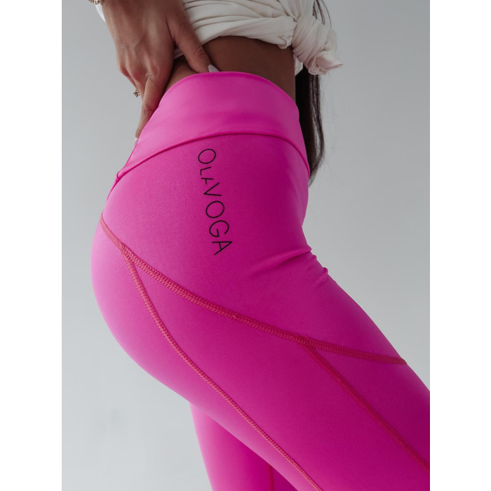 SPODNIE LEGGINSY HOSTE NEON PINK