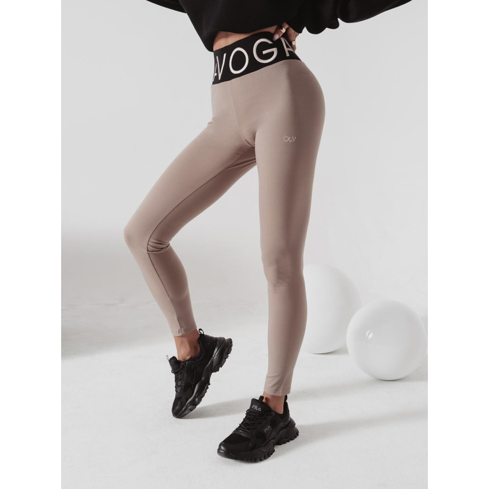 SPODNIE LEGGINSY IDA DARK BEŻ