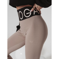 SPODNIE LEGGINSY IDA DARK BEŻ