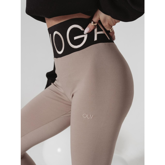 SPODNIE LEGGINSY IDA DARK BEŻ