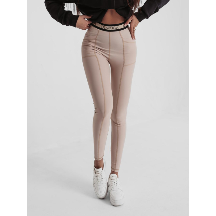 SPODNIE LEGGINSY LARISSA BEŻ
