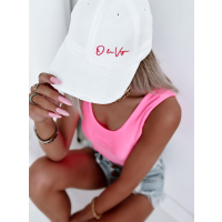 CZAPKA Z DASZKIEM RIPPED CUP WHITE (NEON PINK)