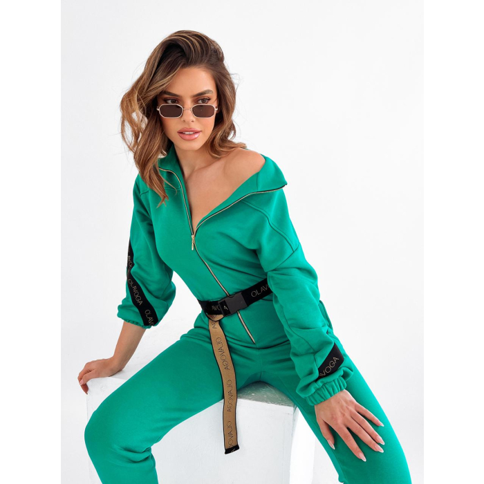 KOMBINEZON FANCY STRIPE GREEN