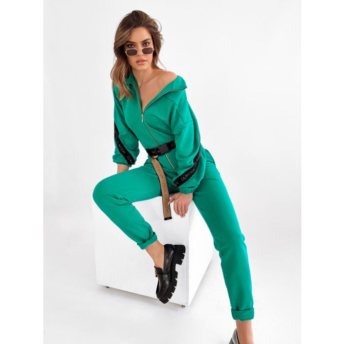 KOMBINEZON FANCY STRIPE GREEN