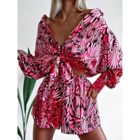 KOMPLET COLORFUL SATIN PINK