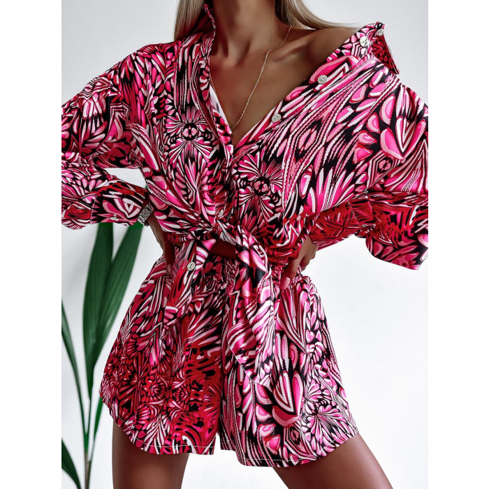 KOMPLET COLORFUL SATIN PINK