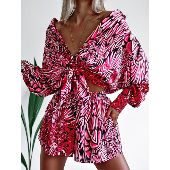 KOMPLET COLORFUL SATIN PINK