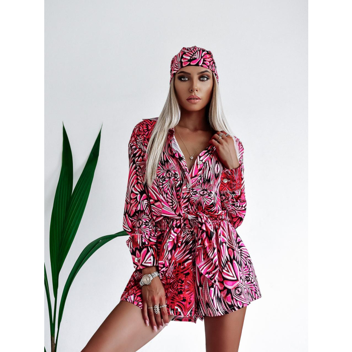 KOMPLET COLORFUL SATIN PINK