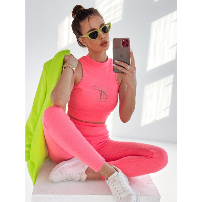 KOMPLET DRES JENNY NEON PINK