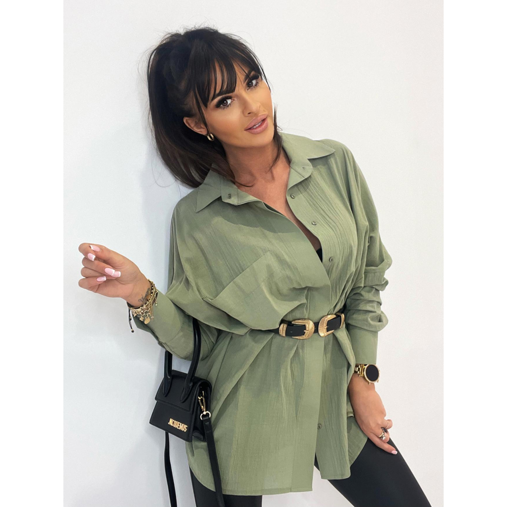 KOSZULA OVERSIZE LIGHT KHAKI KOSZULA OVERSIZE LIGHT KHAKI