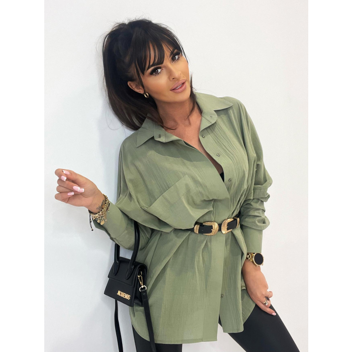 KOSZULA OVERSIZE LIGHT KHAKI