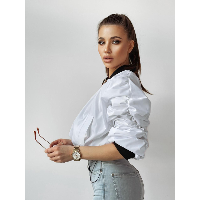 KURTKA BOMBERKA APP WHITE