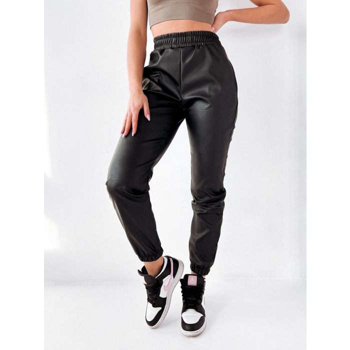 SPODNIE FRESH LEATHER BLACK