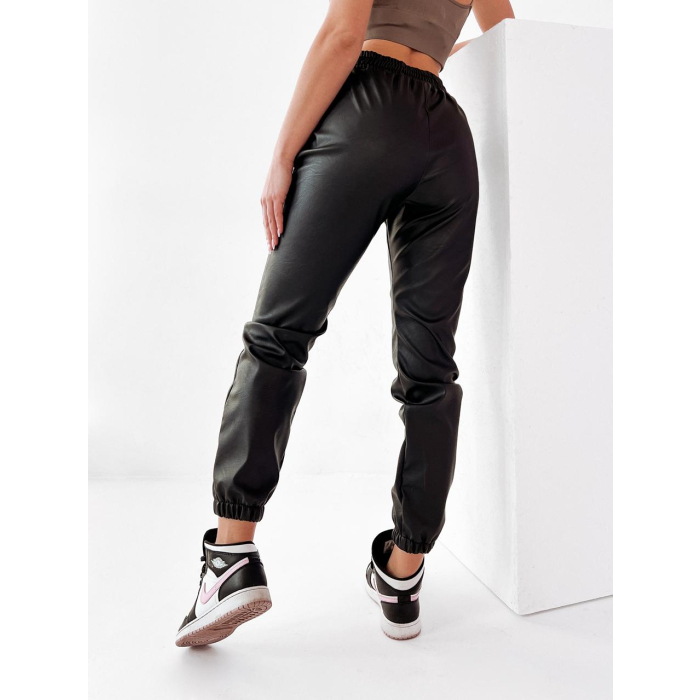 SPODNIE FRESH LEATHER BLACK