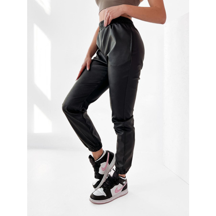 SPODNIE FRESH LEATHER BLACK